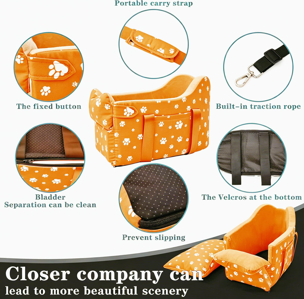 Cullaby Pet Seat in Orange