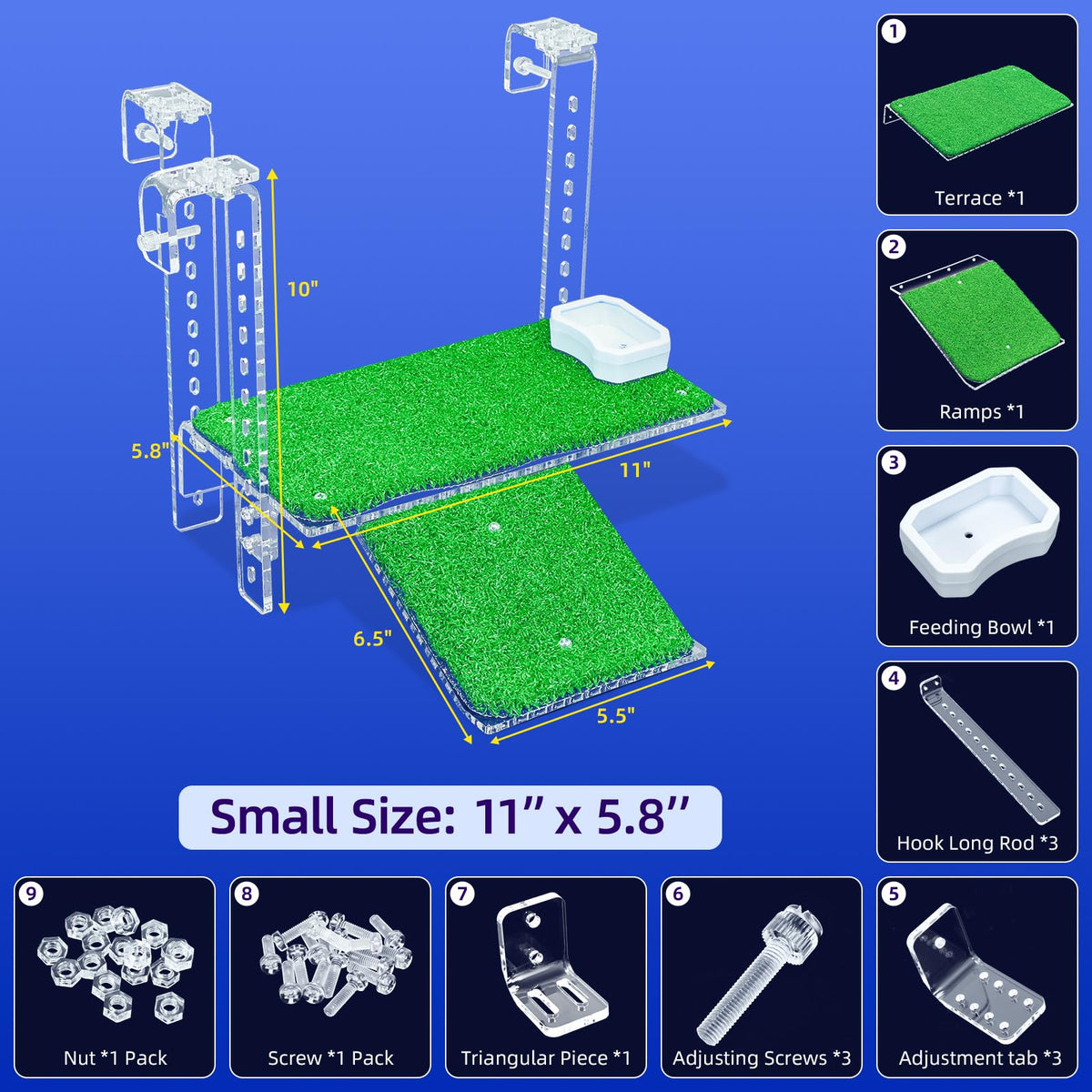 Bluecoco Animal Shelter in 10.8x5.9 Inch, Transparent