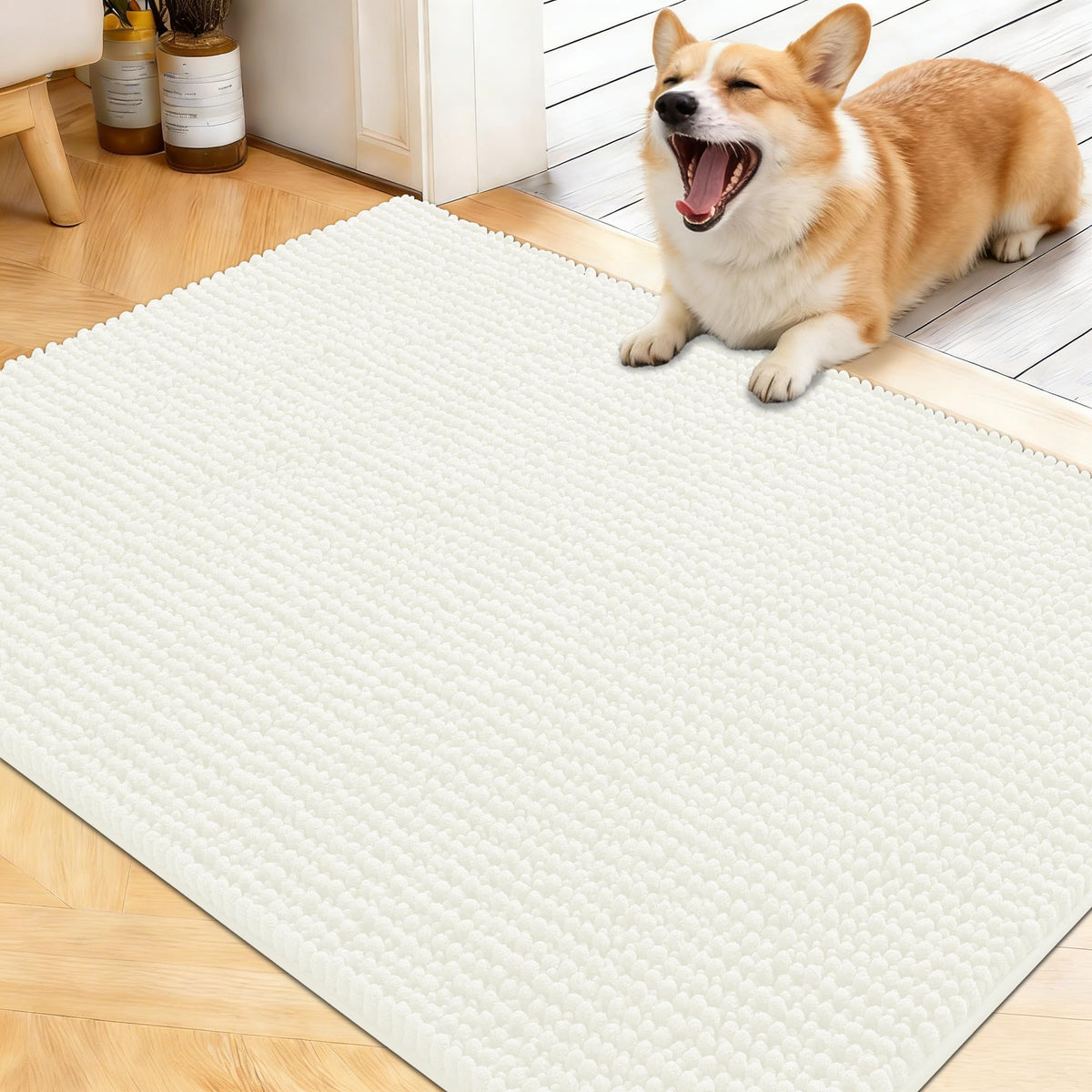OLANLY Pet Bed Mat in 40" X 32", Ivory