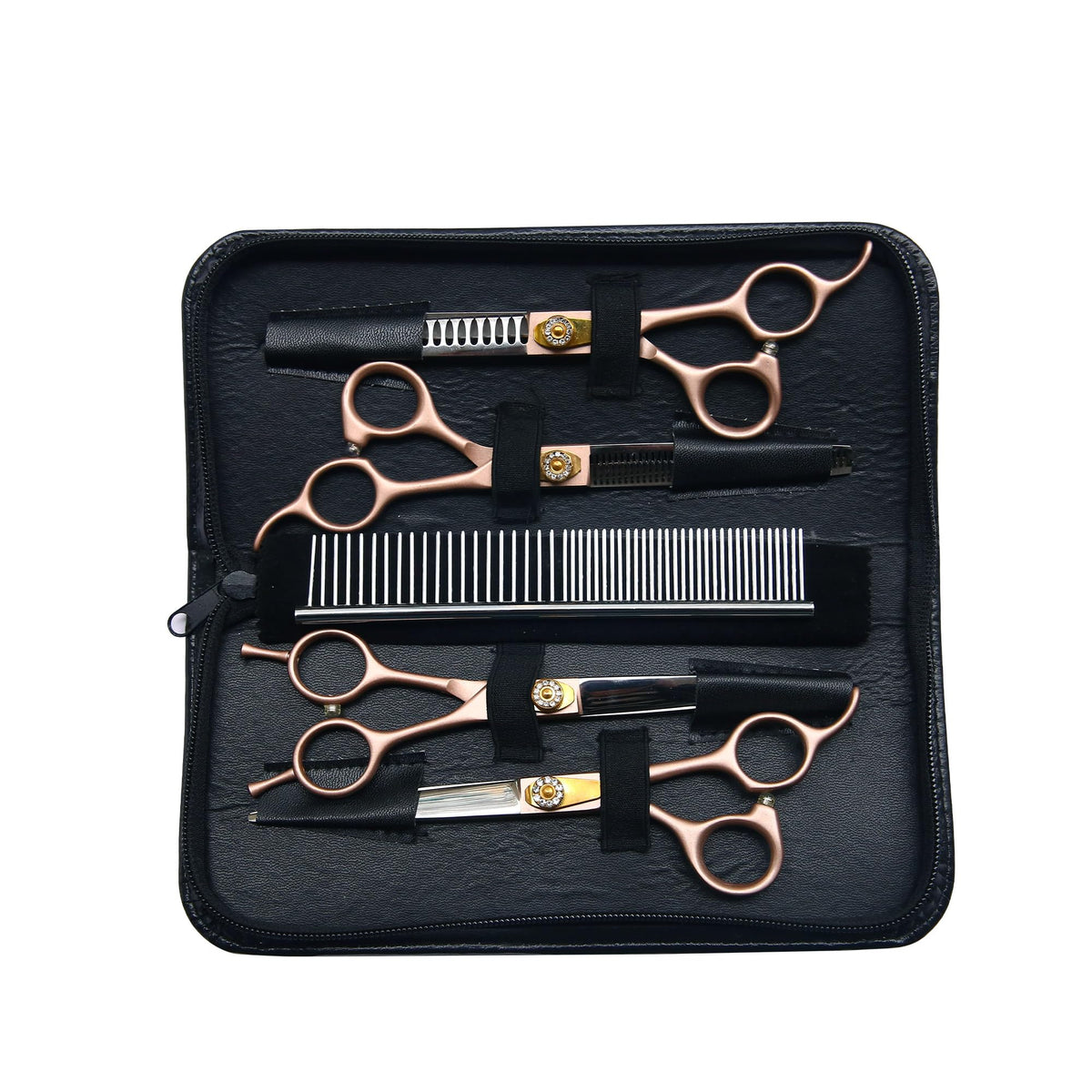 hyzrqwyw Scissors in 4 pieces - Professional Kit, Rose Gold