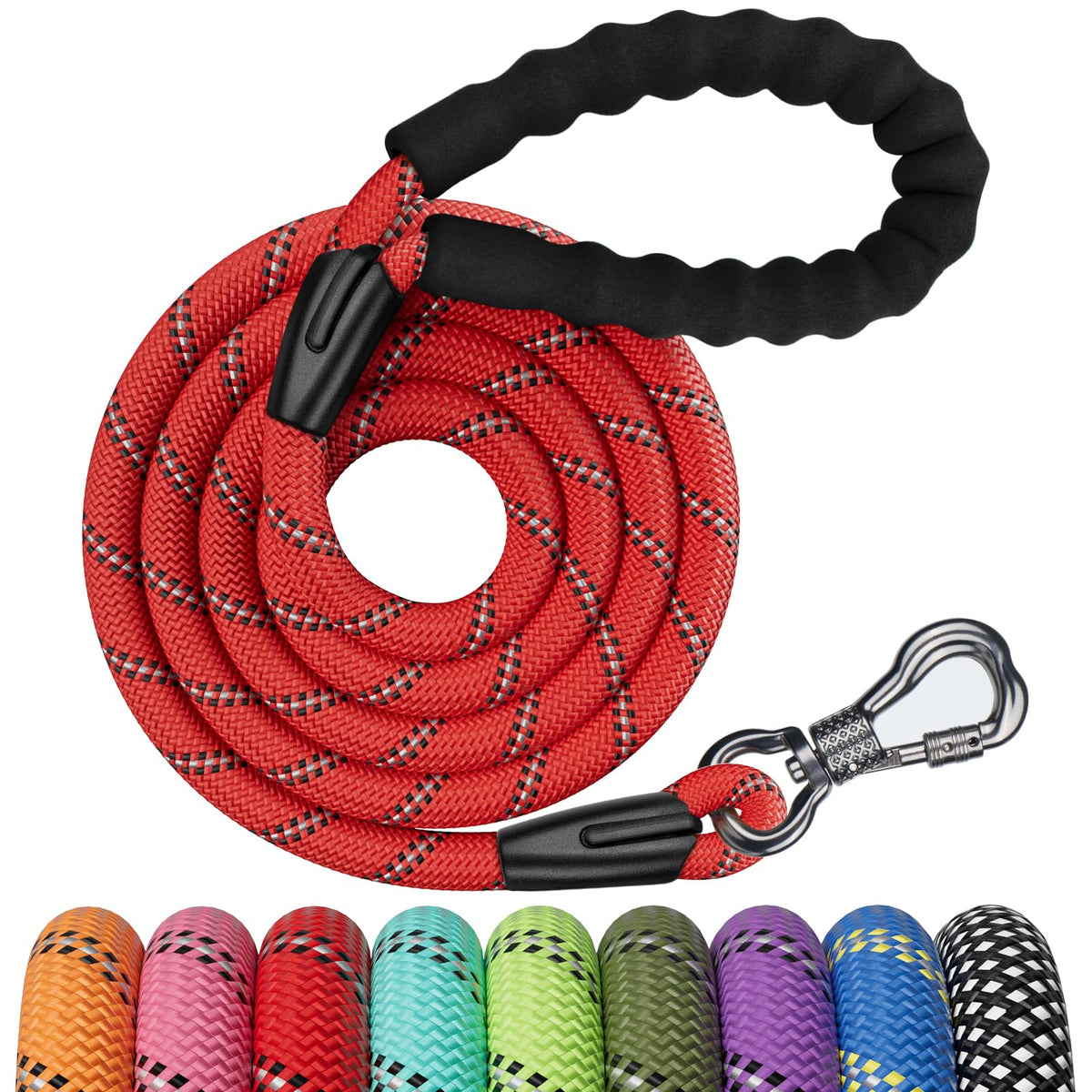 NTR Leash in 8ft*1/2", Red