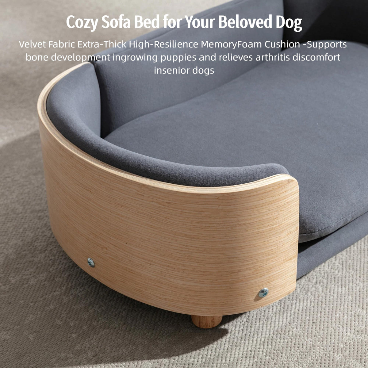 Trygoal Pet Bed Mat in 26.38, Dark Blue & Walnut