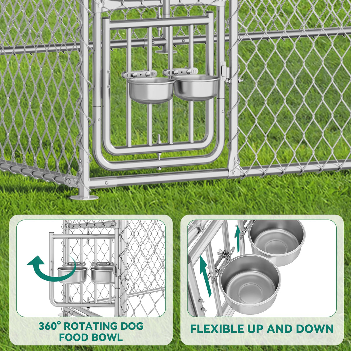 DWVO Animal Cage in 14.7 x 14.7 FT, Silver