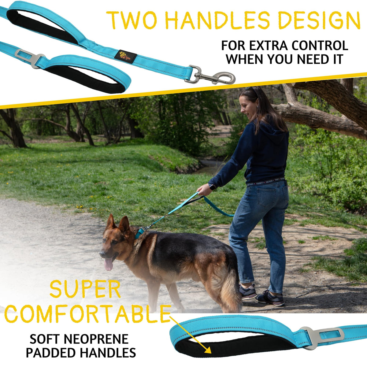 ADITYNA Leash in 6ft to 7.5ft, Blue