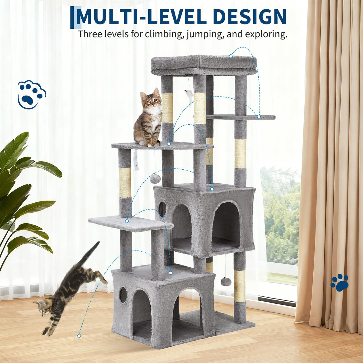 OUTLANE Pet Activity Structure in Light gray, Light Gray