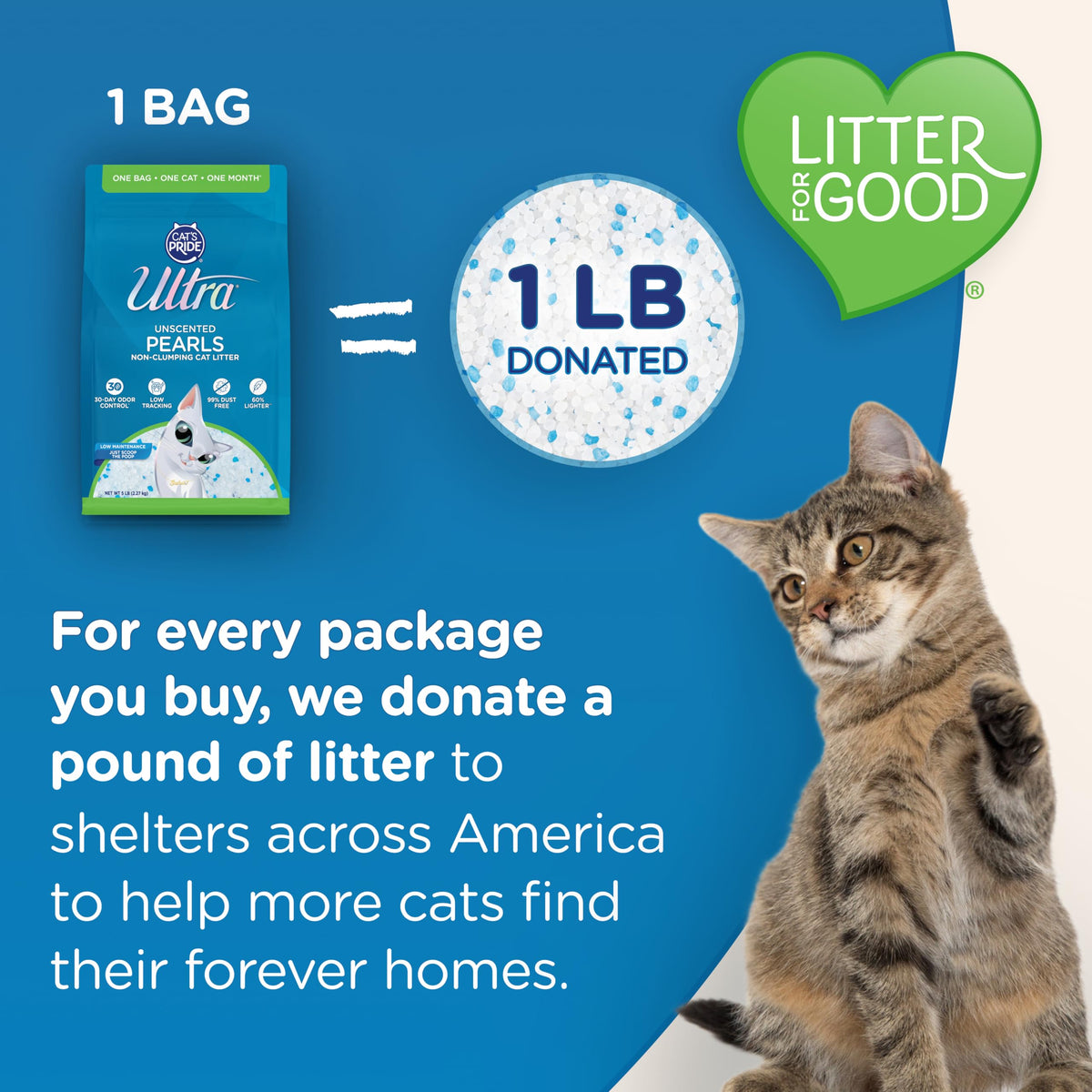 ULTRA Animal Litter in 15 Pound, Pearls