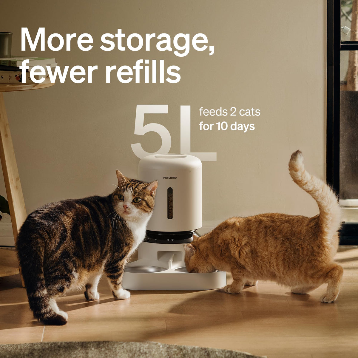 PETLIBRO Pet Feeder in Dual Tray with WiFi, White
