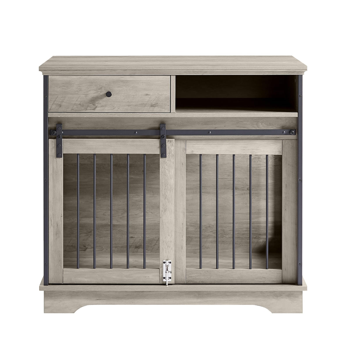 NicBex Animal Cage in 35.4"L x 23.6"W x 33.5"H, Grey