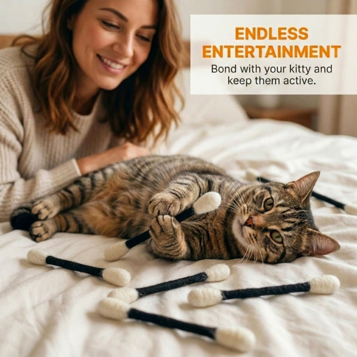 Glaciart One Pet Toy in Regular, Black Swabs