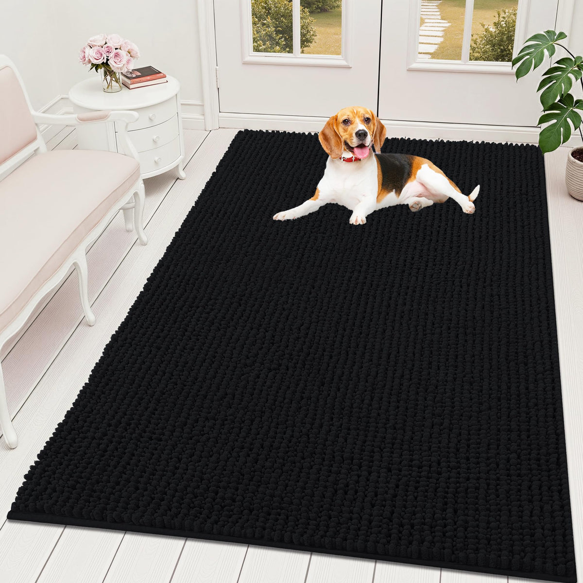 OLANLY Pet Bed Mat in 70" X 46", Black