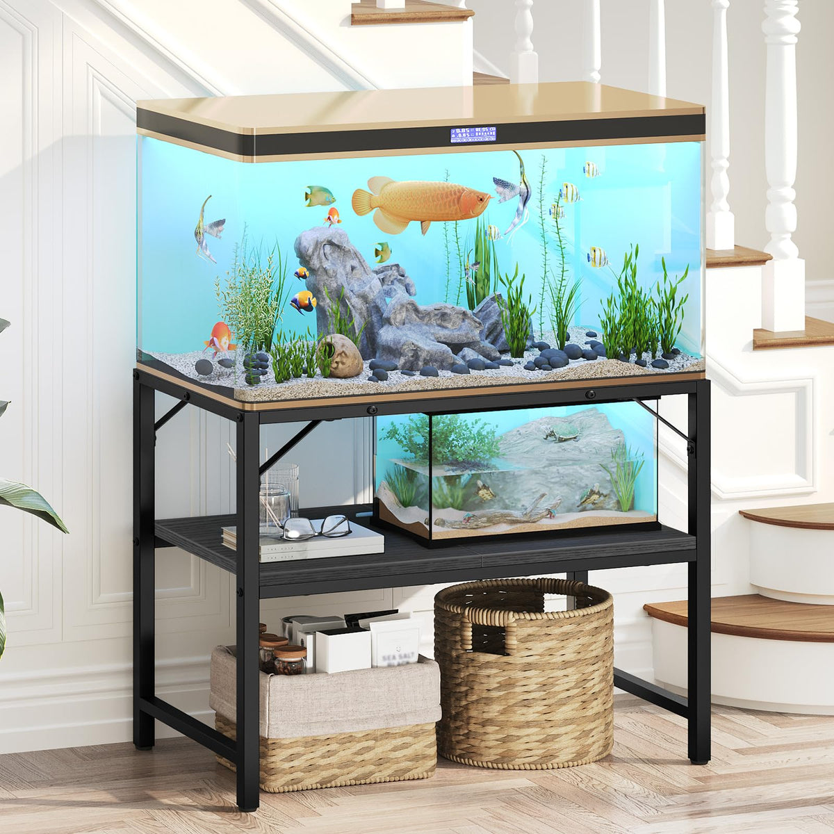 MAHANCRIS Item Stand in 40-50 Gallon, Black