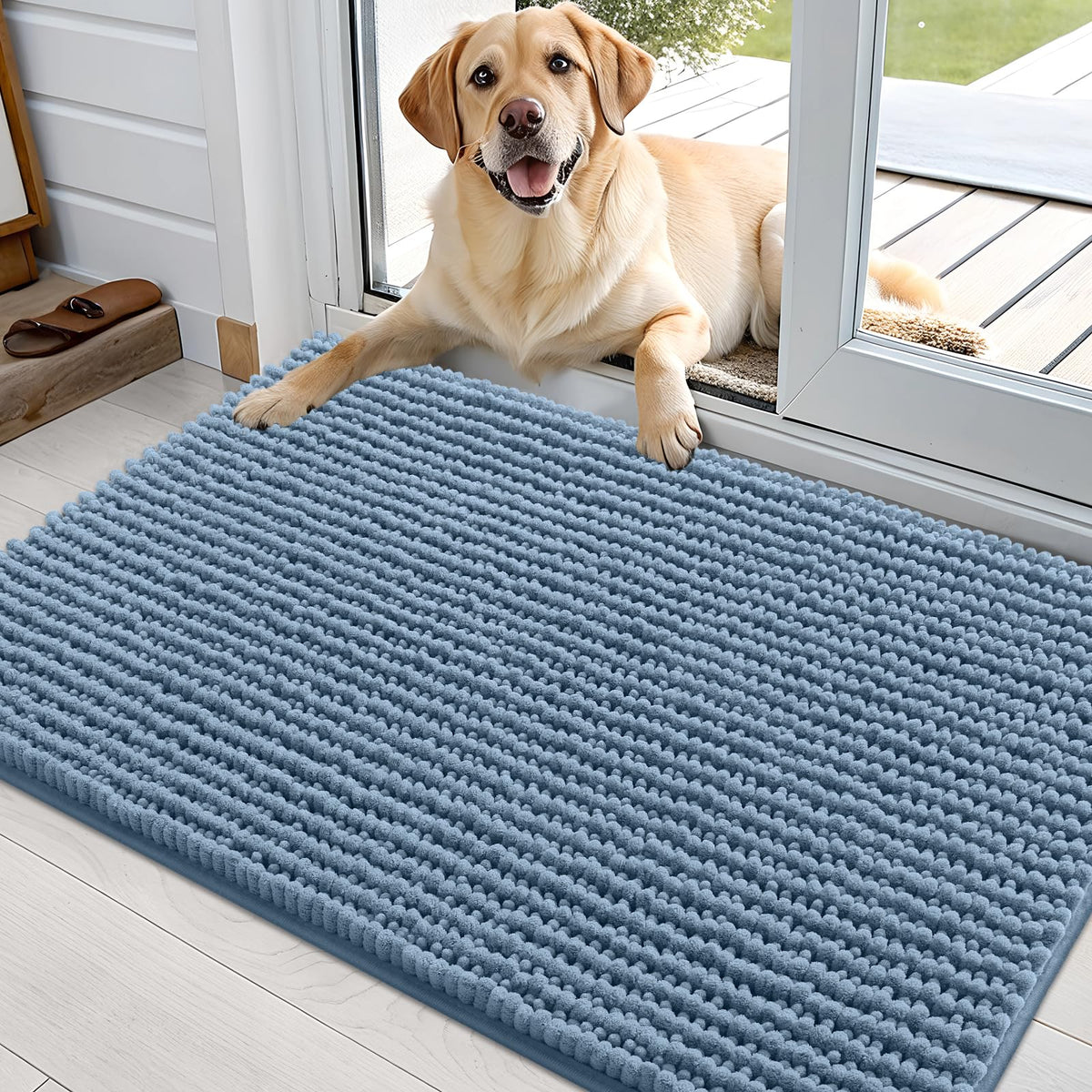 OLANLY Pet Bed Mat in 36" X 24", Airy Blue