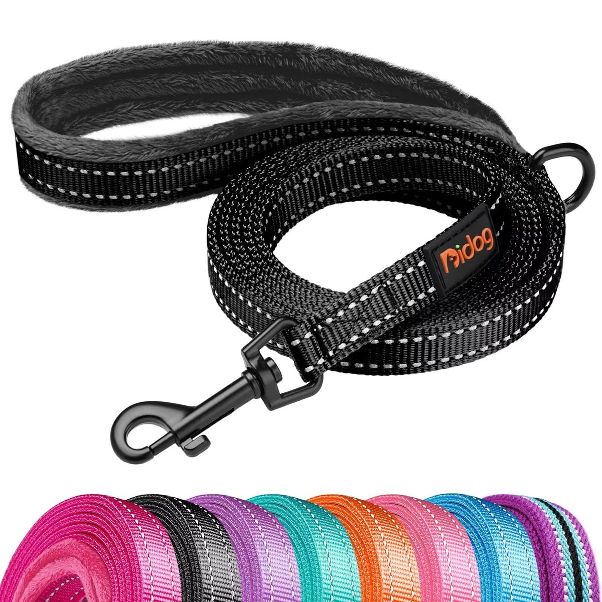 Didog Leash in 5/8''x 6 FT, Black
