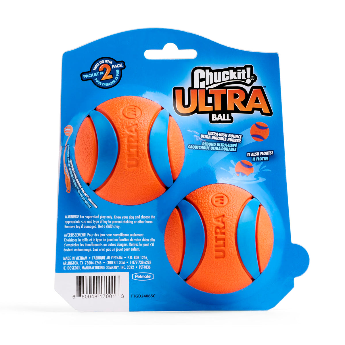Chuckit! Pet Toy in 2.5"L x 2.5"W x 2.5"H, Ultra