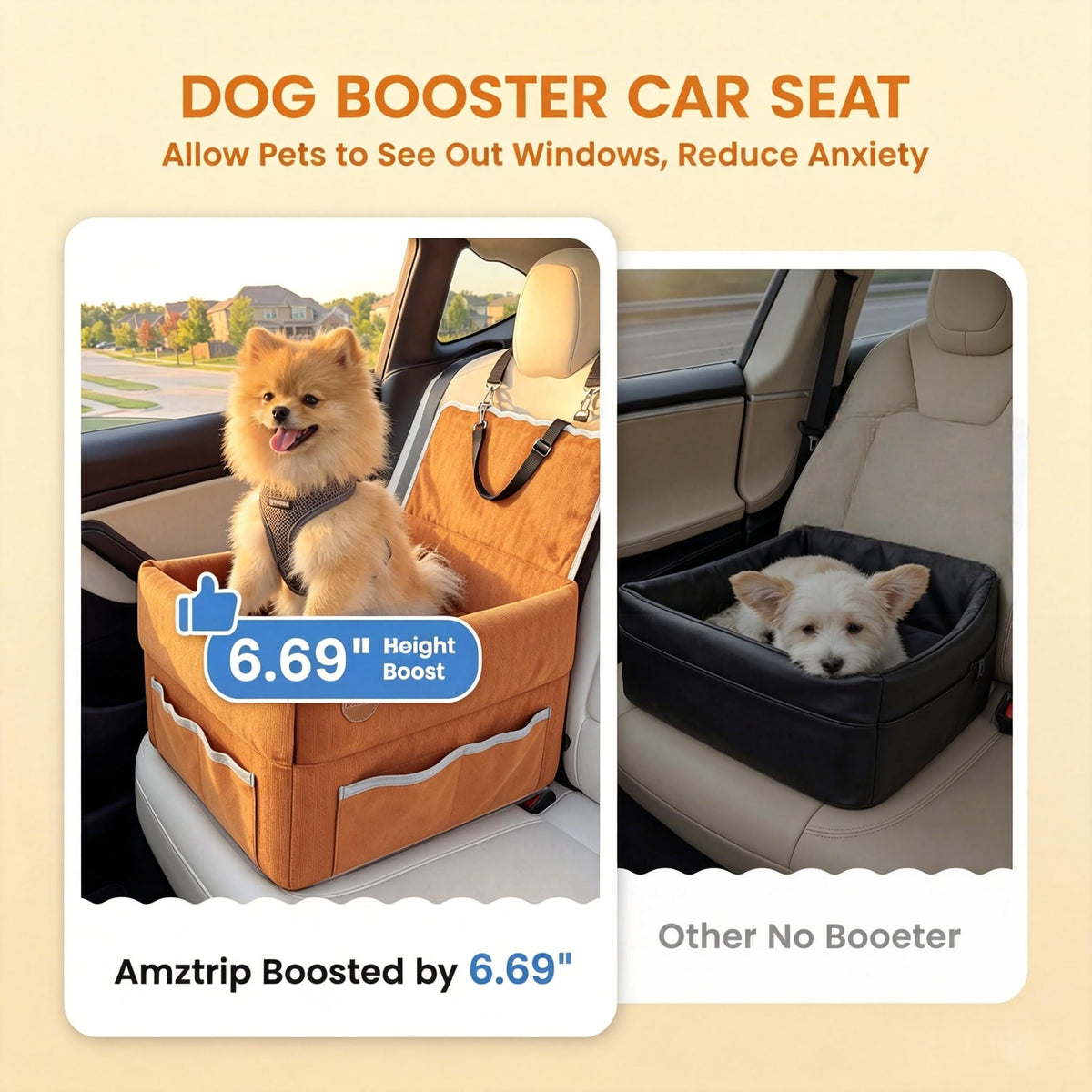 Amztrip Pet Seat in Large, Orange