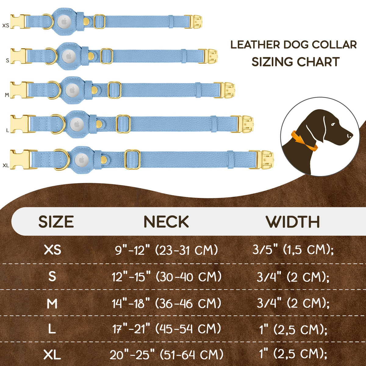 BUDKAS Animal Collar in XS, 9"-12" Neck Fit, Cornflower