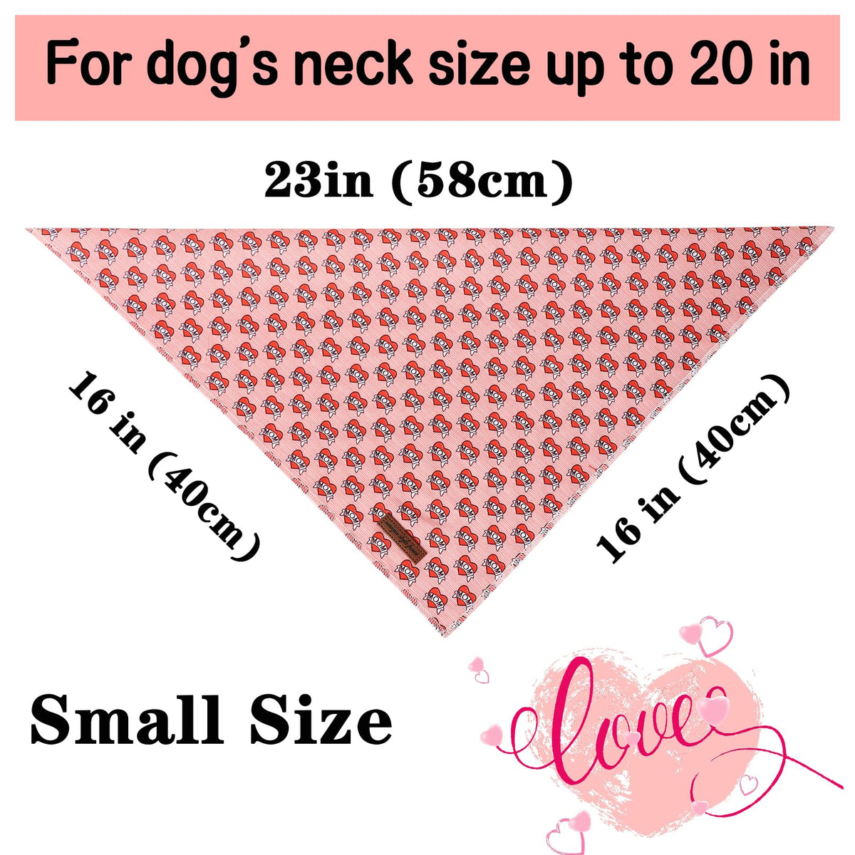 Unique style paws Animal Collar in S, mom love-bandana