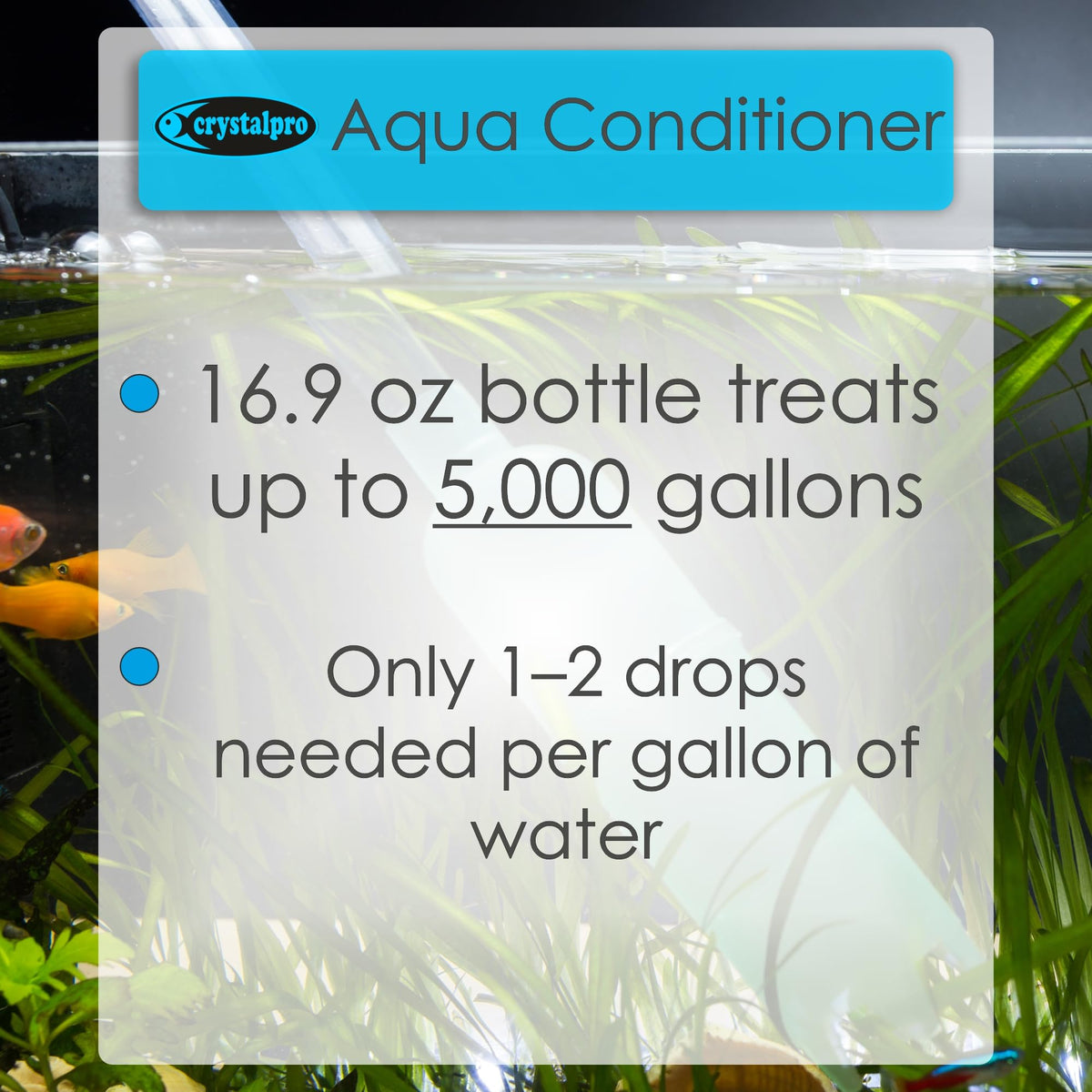 crystalpro Aquarium Pond Water Treatment in 500 ml, Colorless