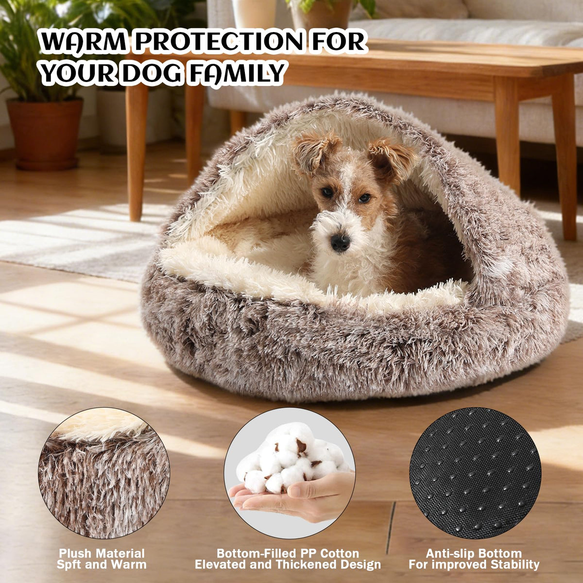 NOYAL Pet Bed Mat in X-Small 15.7'', Gradual brown