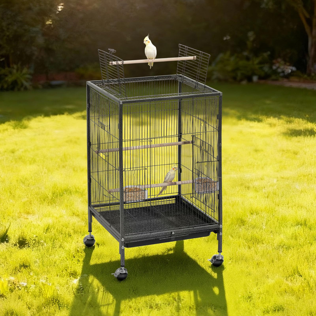VEVOR Animal Cage in 18.0"L x 18.0"W x 30.0"H, Black