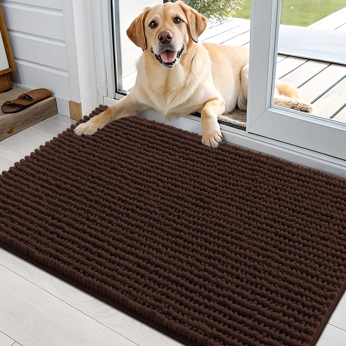 OLANLY Pet Bed Mat in 36" X 24", Brown