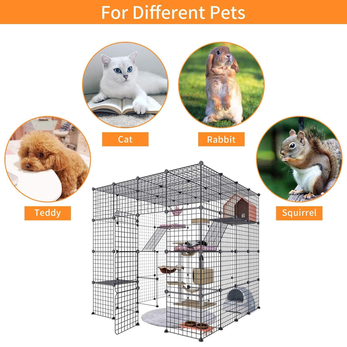 Oneluck Animal Cage in 55"L x 55"W x 55"H