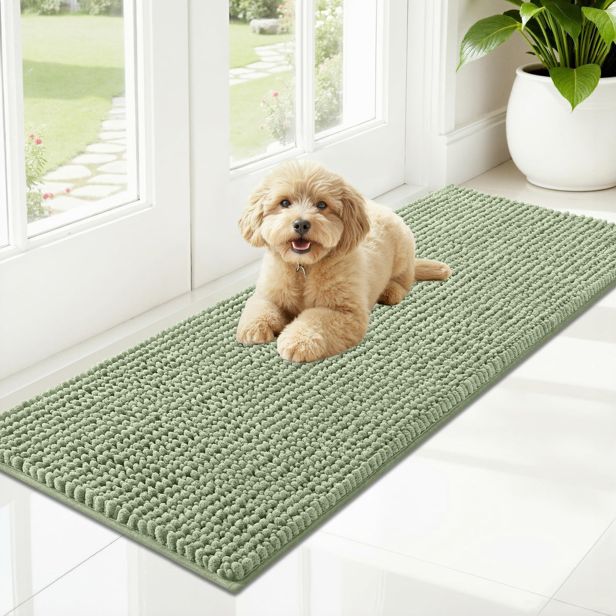 OLANLY Pet Bed Mat in 47" X 17", Sage Green