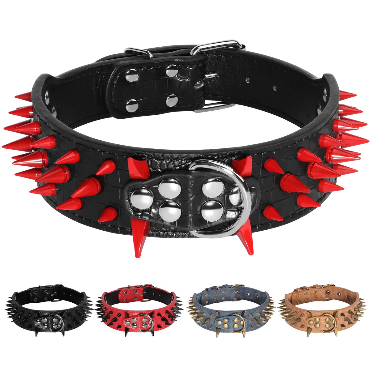 Beirui Animal Collar in Neck 21-24'', Black(Black)