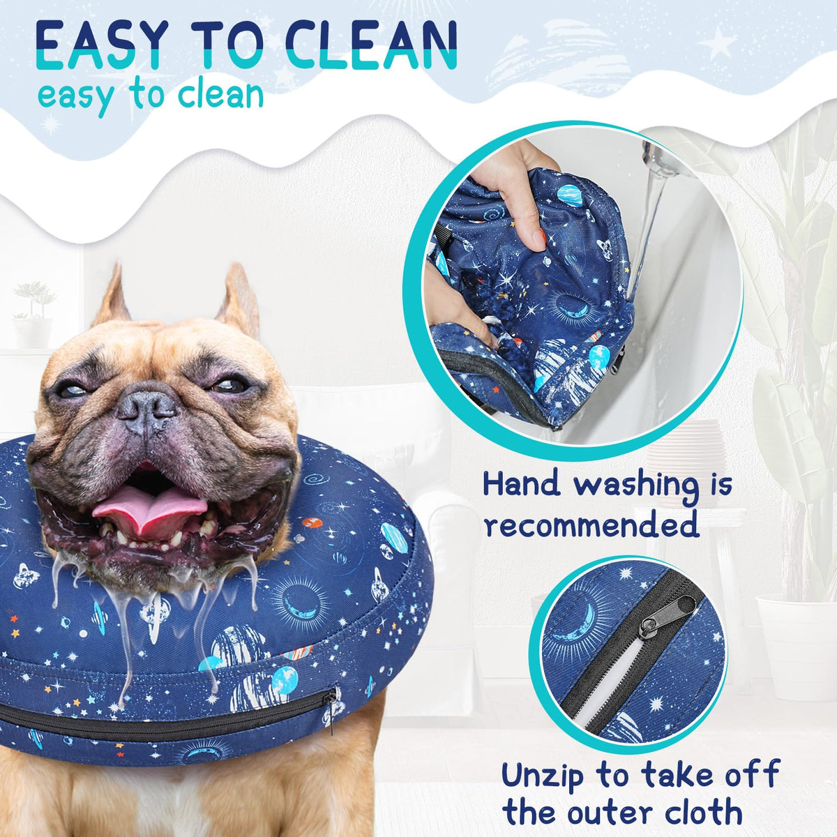 Supet Animal Recovery Collar Cone in XS(Neck 4"-7"), Star