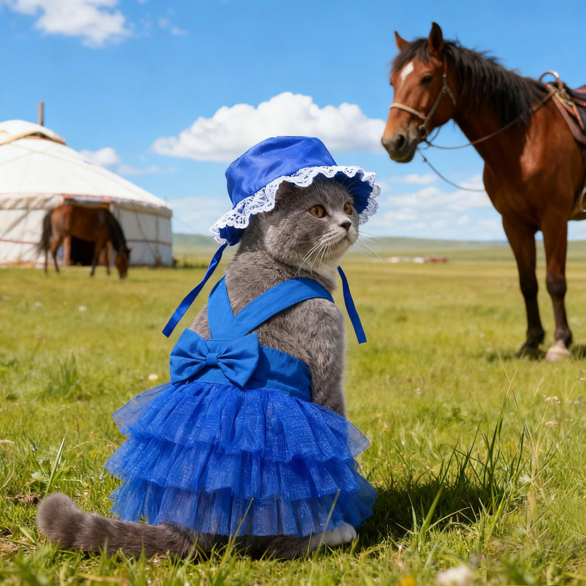 apott Pet Apparel in Small, Blue