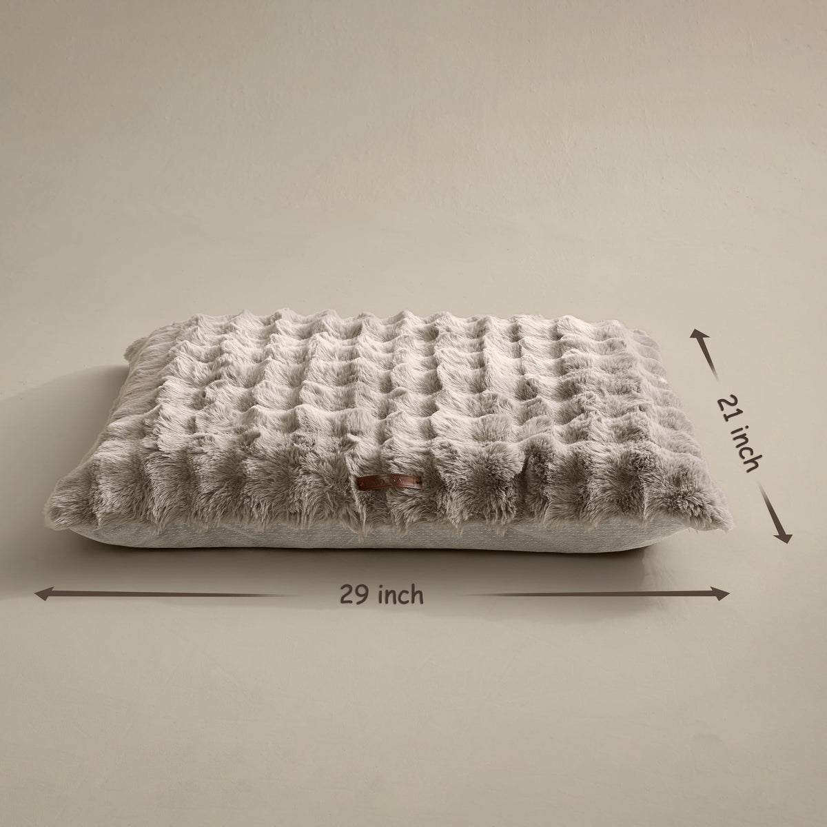 WDCOZY Pet Bed Mat in Medium（29"x21"), Fluffy-Beige