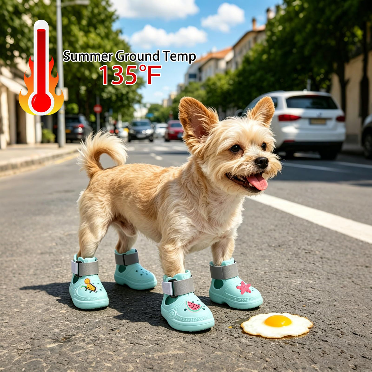 KOOLTAIL Paw Hoof Protector in 3#(Paw Width 1.6-2in), Green