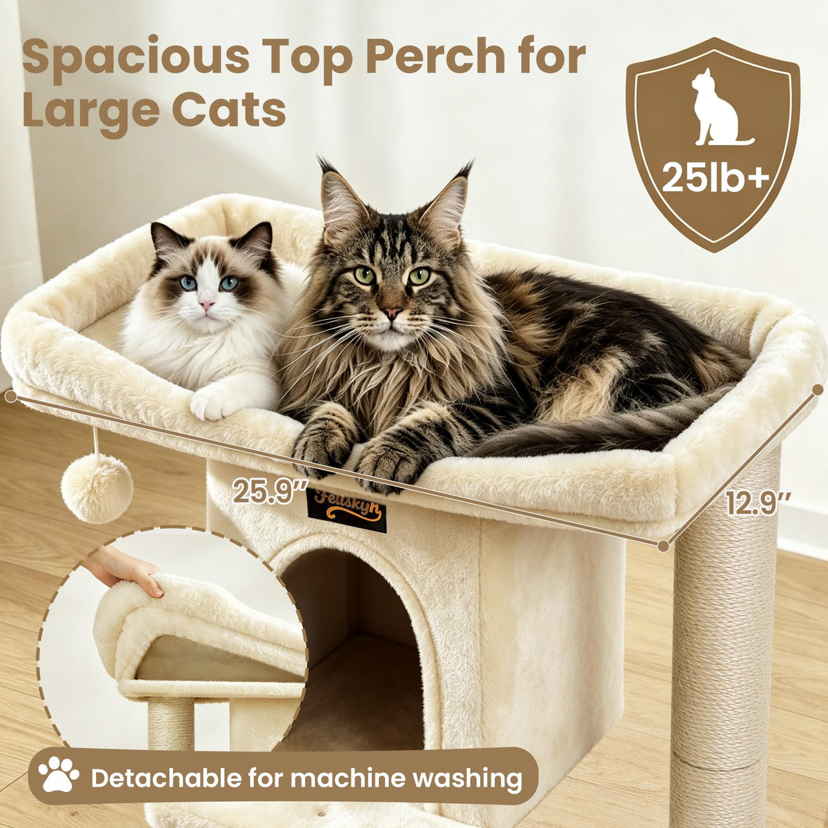 Feliskyn Pet Activity Structure in 28 Inches, Beige