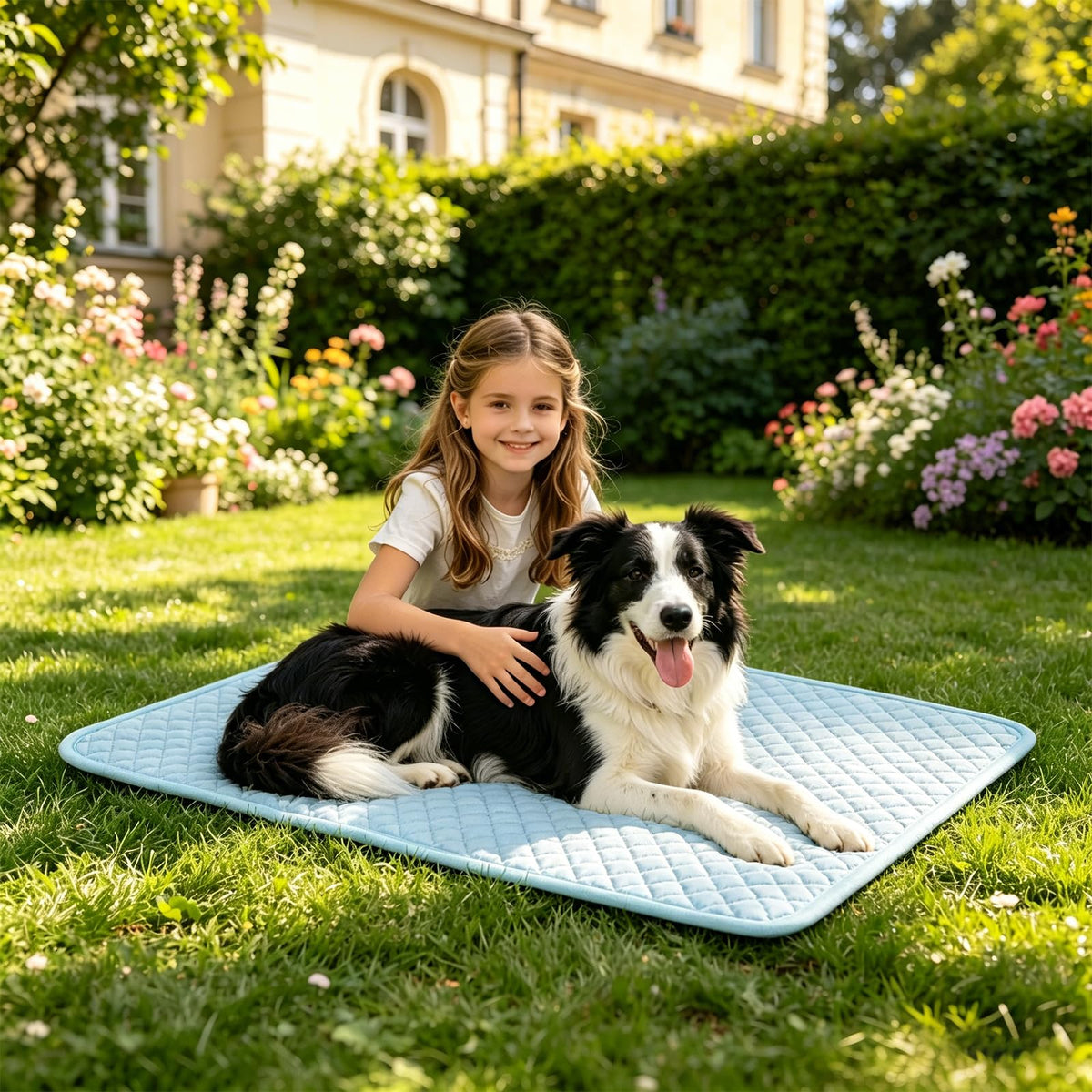 SOMOYA Pet Bed Mat in Large, Blue