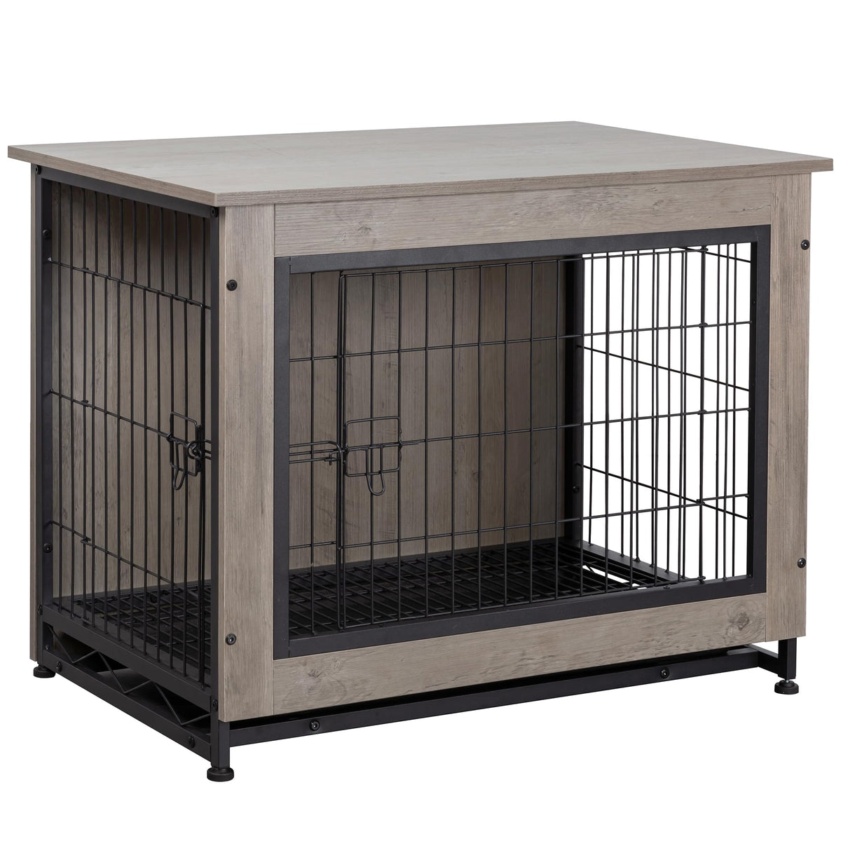 Shintenchi Animal Cage in 27.2"L x 20.1"W x 23.6"H, Grey