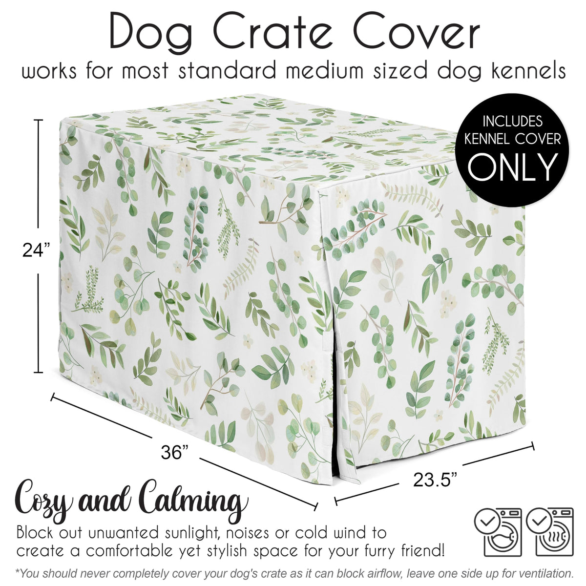 Sweet Jojo Designs Animal Cage in 36.0"L x 23.5"W x 24.0"H, Green Botanical