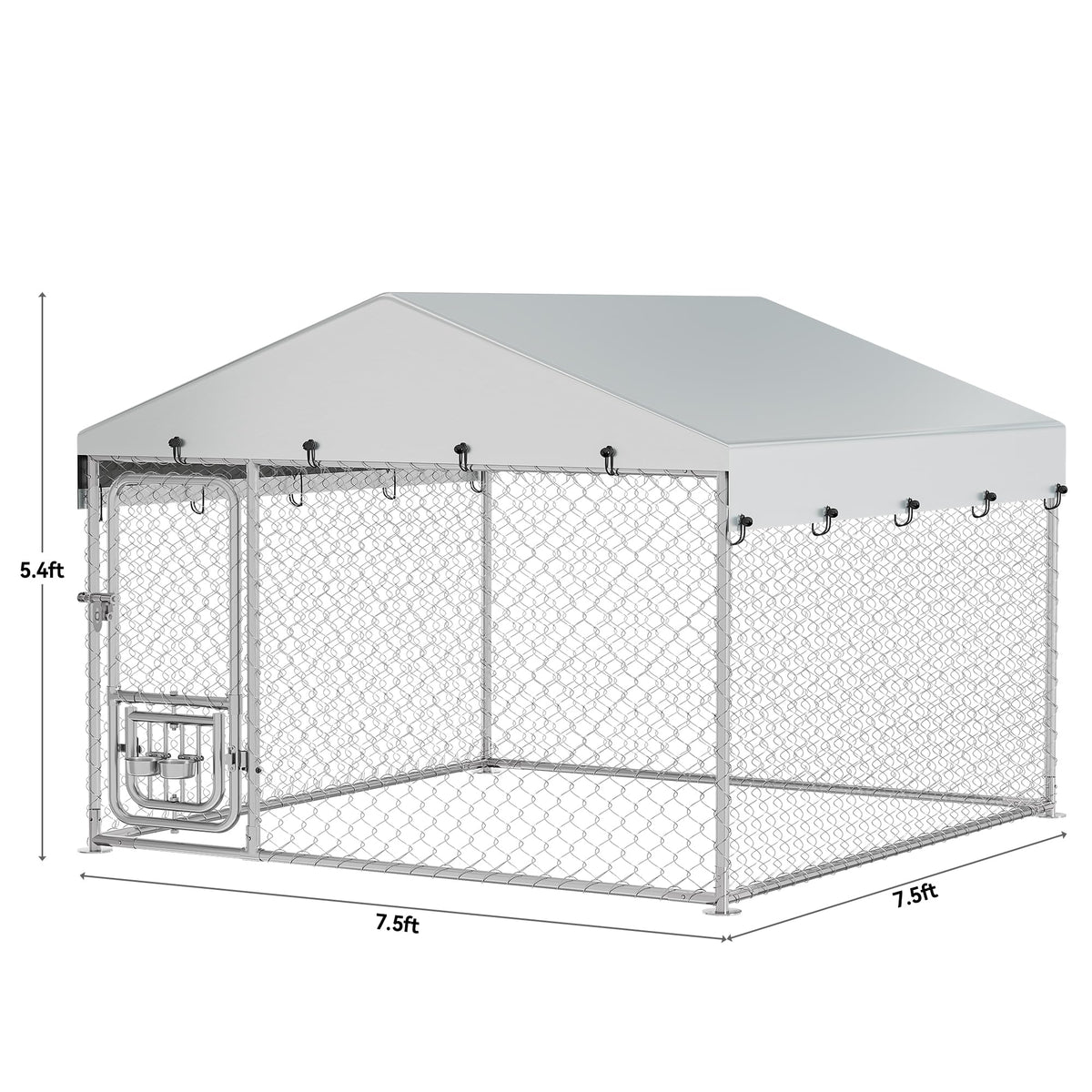 DWVO Animal Cage in 8'L x4' W x 6'H, Black