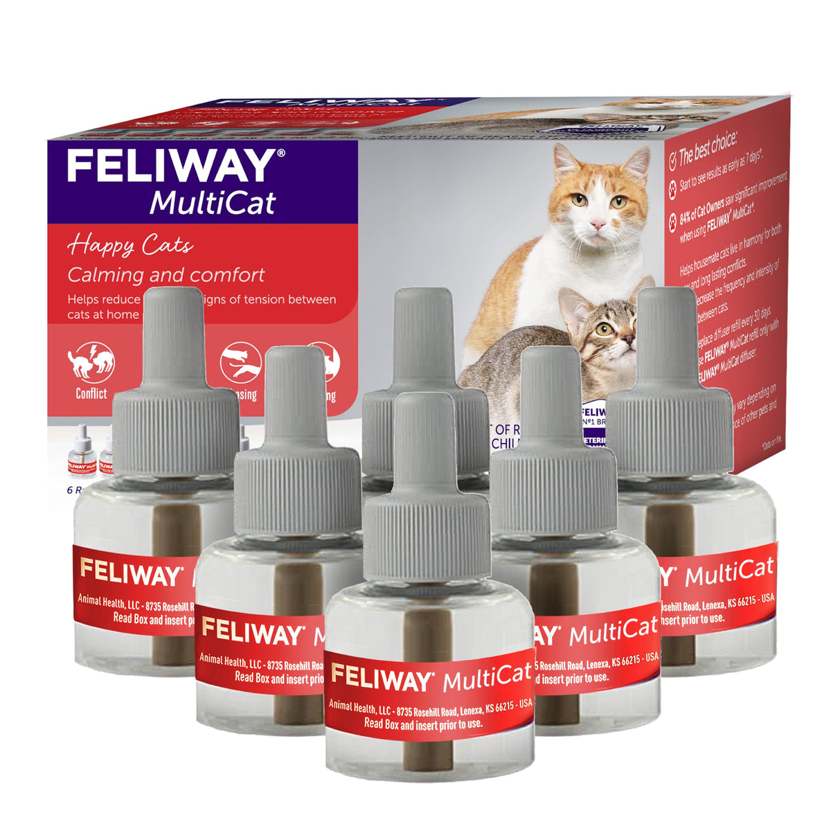 FELIWAY Pet Supplies in 6 Pack, RED
