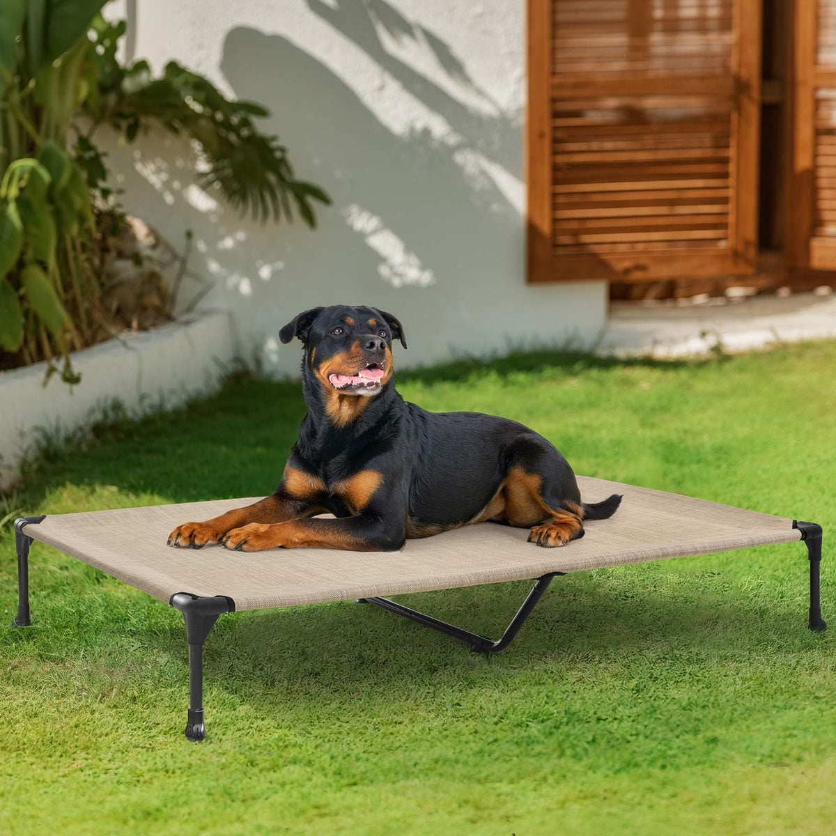 Veehoo Pet Bed Mat in 53.0"L x 37.0"W x 9.0"Th, Beige Coffee