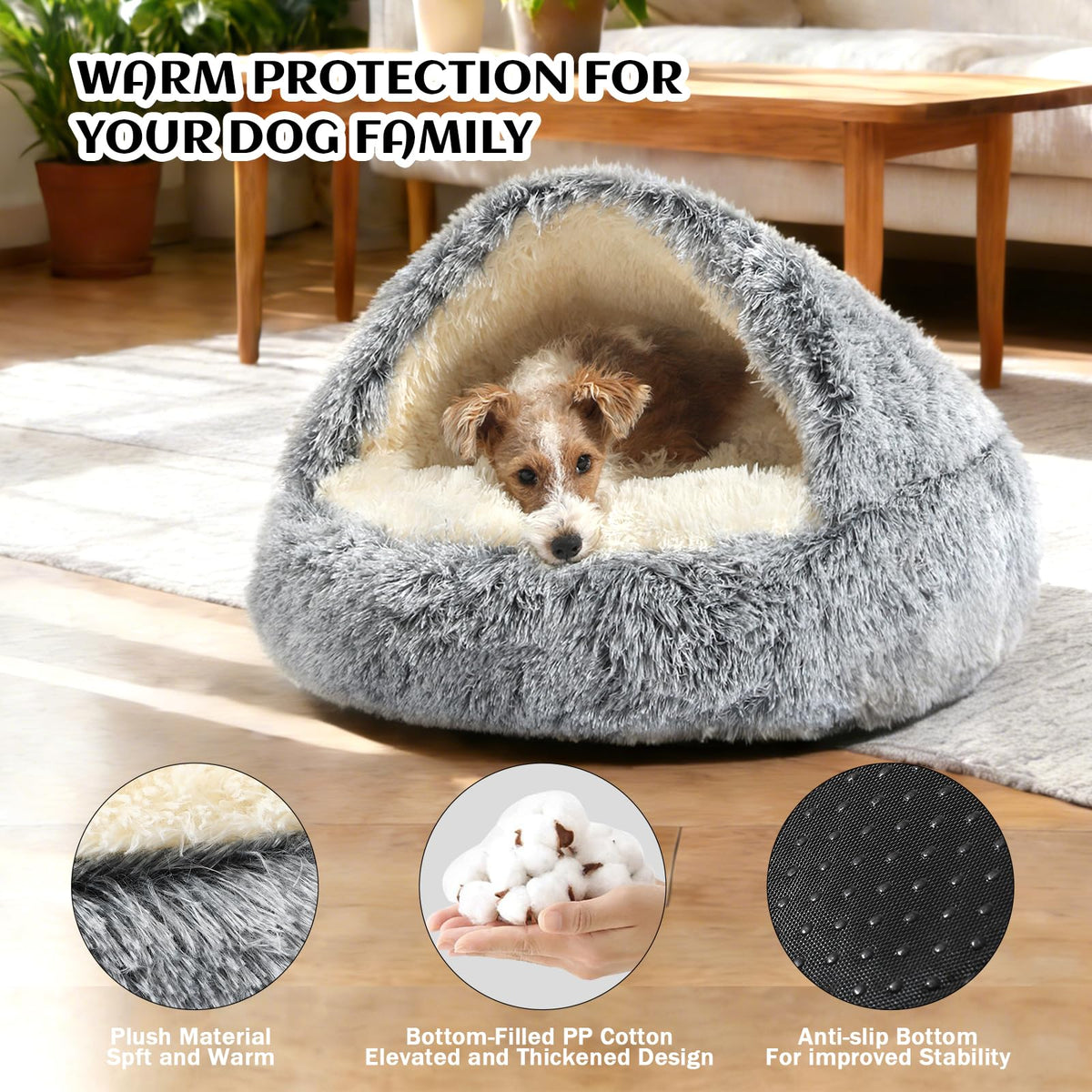 NOYAL Pet Bed Mat in X-Small 15.7'', Gradient Dark grey