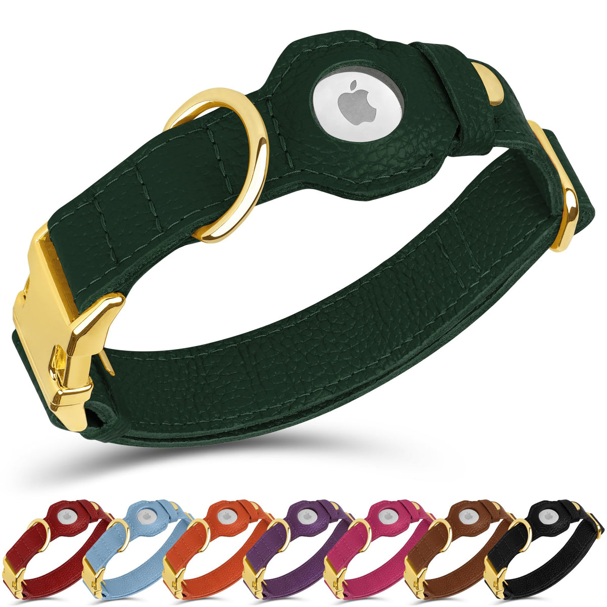 BUDKAS Animal Collar in XS, 9"-12" Neck Fit, Green