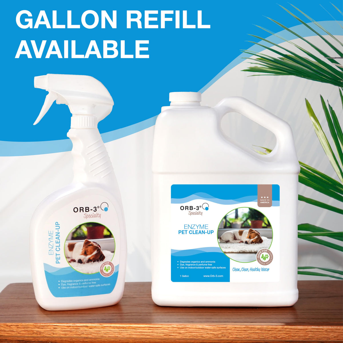 Orb-3 Cleaning Agent in 1-Gallon Refill, blue