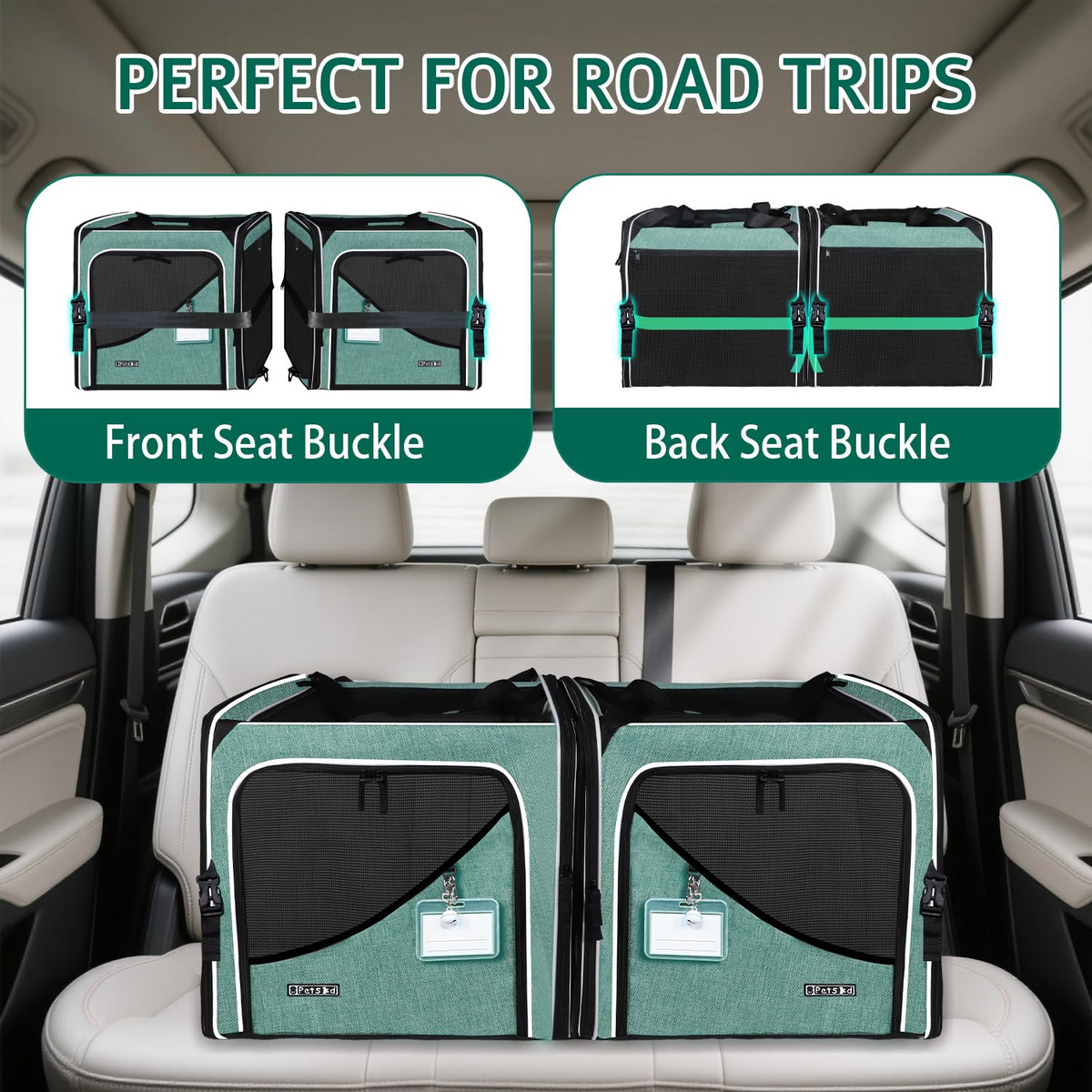Petskd Animal Carrier in 38.0"L x 17.0"W x 18.0"H, Green