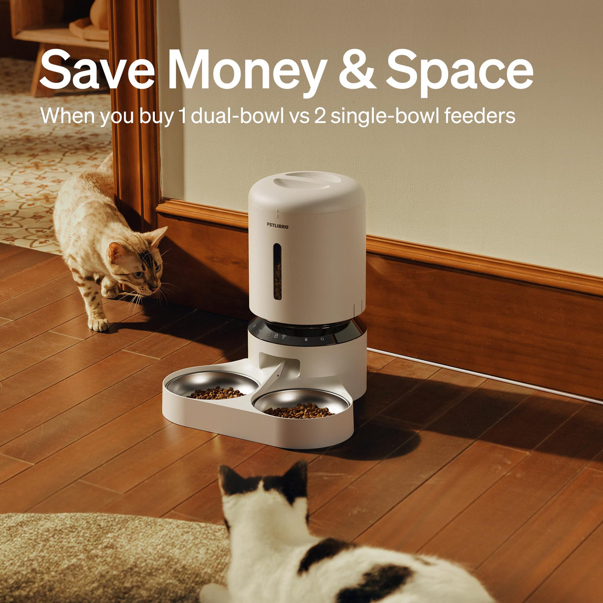 PETLIBRO Pet Feeder in Dual Tray with WiFi, White