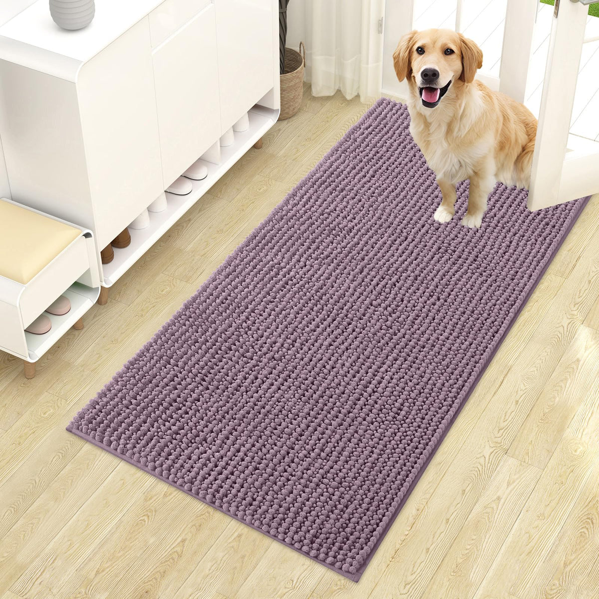 OLANLY Pet Bed Mat in 44" X 24", Deep Plum