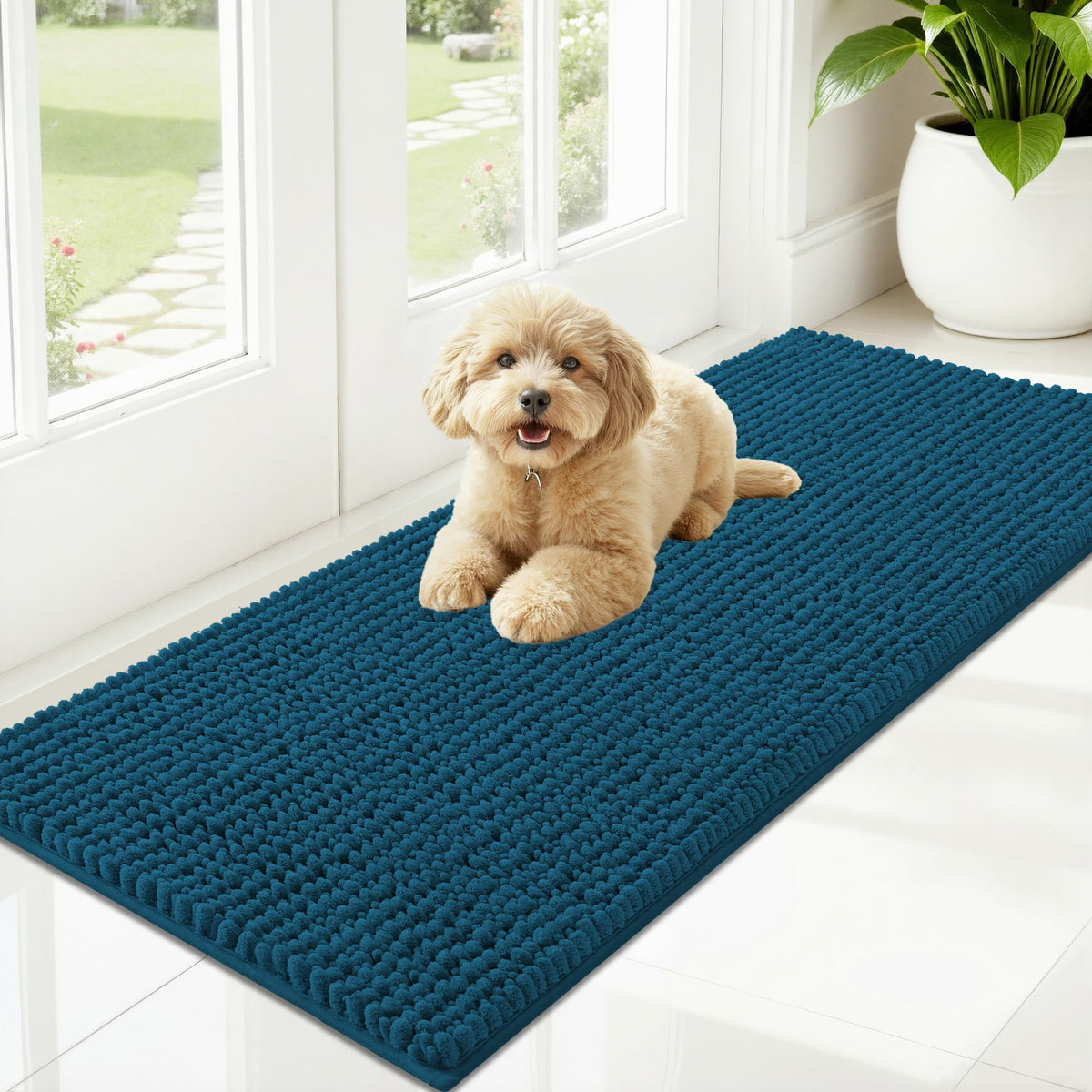 OLANLY Pet Bed Mat in 47" X 20", Atlantic Blue