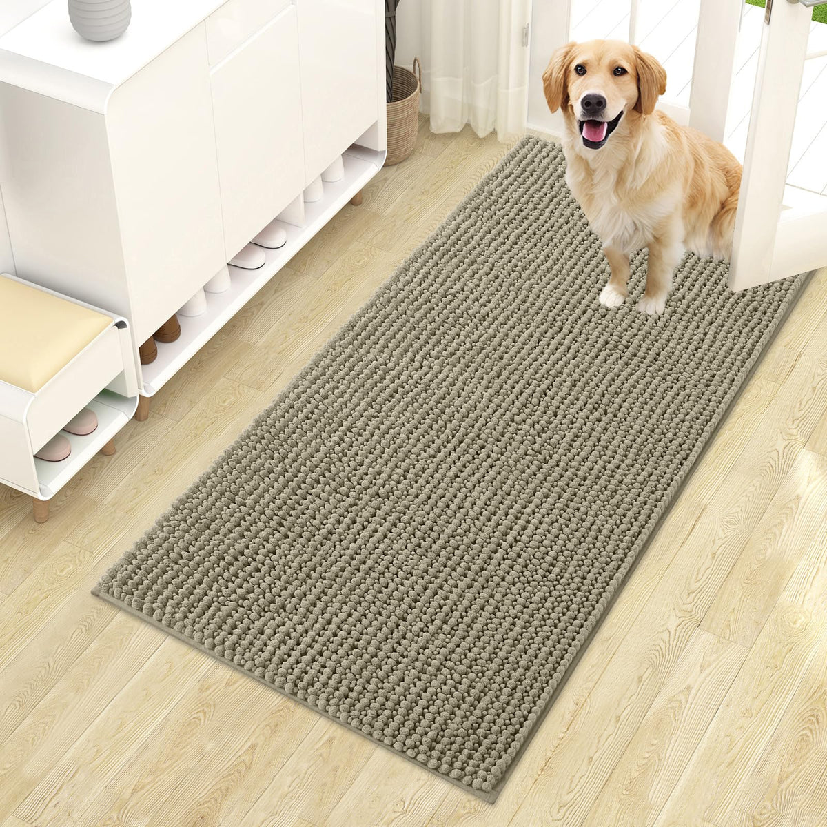OLANLY Pet Bed Mat in 44" X 24", Warm Taupe