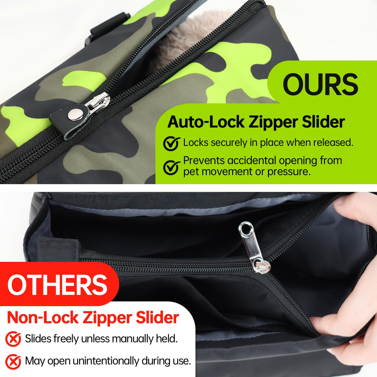 DELTAMANN Animal Carrier in 13.8"L x 5.0"W x 9.5"H, Camouflage Green