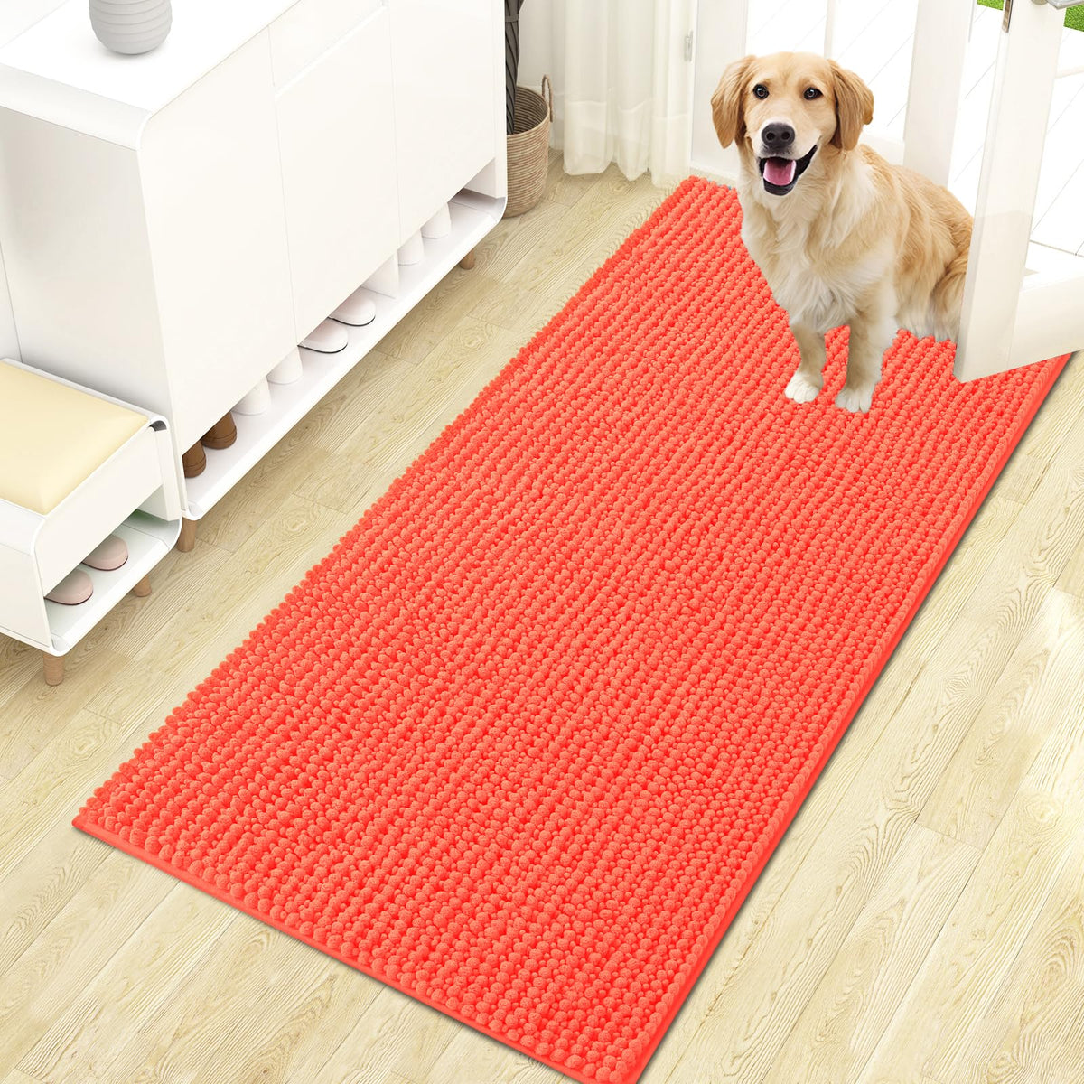 OLANLY Pet Bed Mat in 47" X 24", Coral