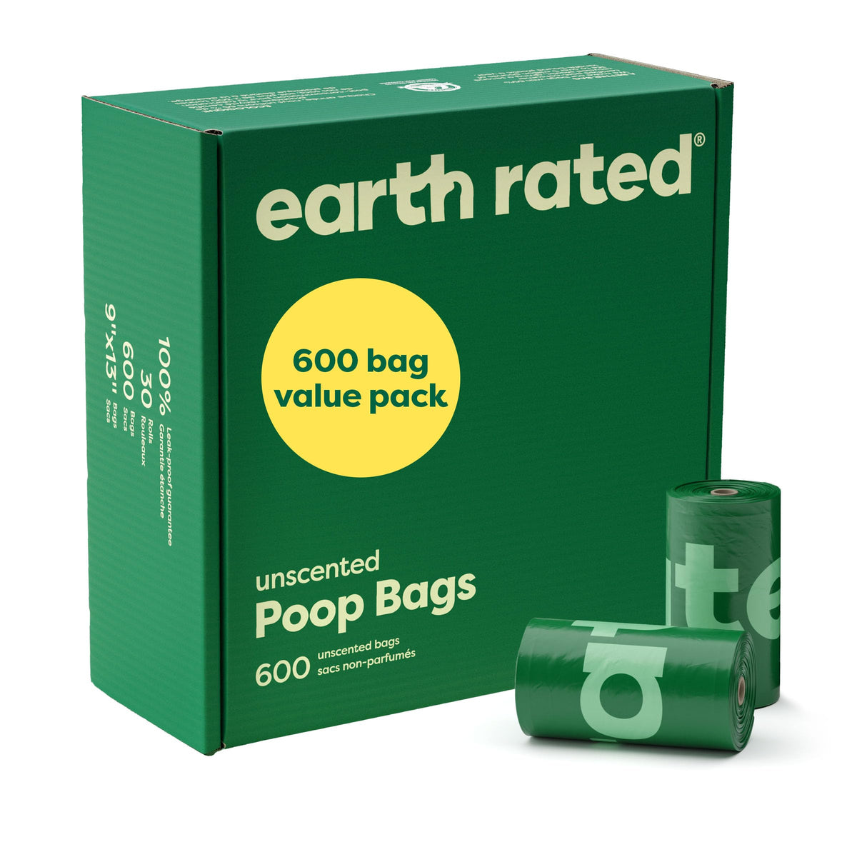 Earth Rated Waste Bag in 1 Count (Pack of 600), Green